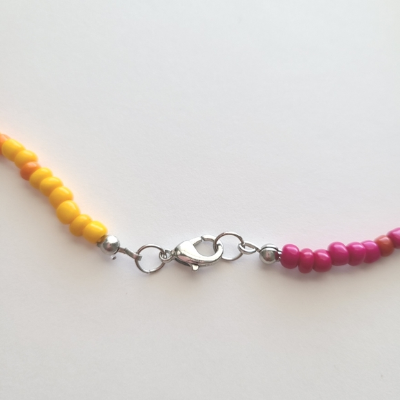Rainbow Ombre Seed Bead Necklace - Picture 4 of 4